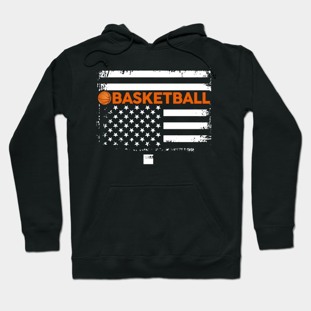 Basketball American Flag Hoodie by Pelman